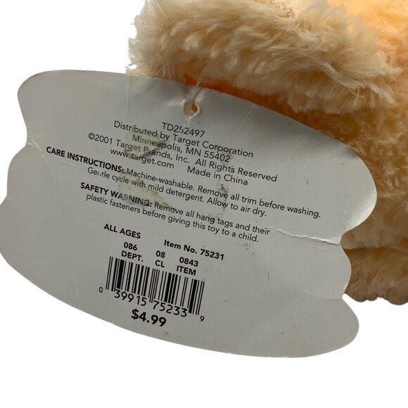 Vtg Cuddle Zone Plush Teddy Bear 10” Target Exclusive Plaid Bow Soft Cuddly NEW - Picture 4 of 6